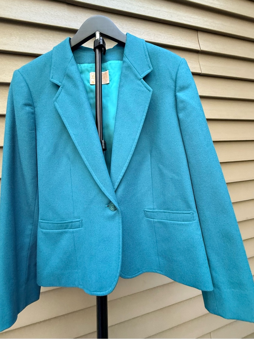 Pendleton Teal Wool-Blend Women's Blazer